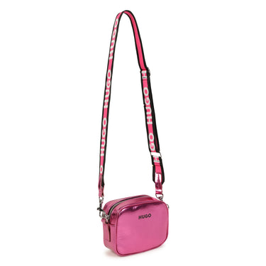 HUGO bolsa para niña rosa metalico, con correa ajustable